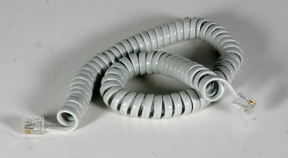 Telephone Coil Cord - 6 Ft. - Light Gray