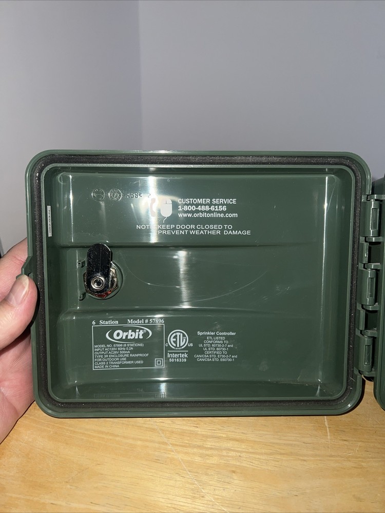 Orbit 6 Station Model #57896 Outdoor Sprinkler Control,Powers On & Programmable