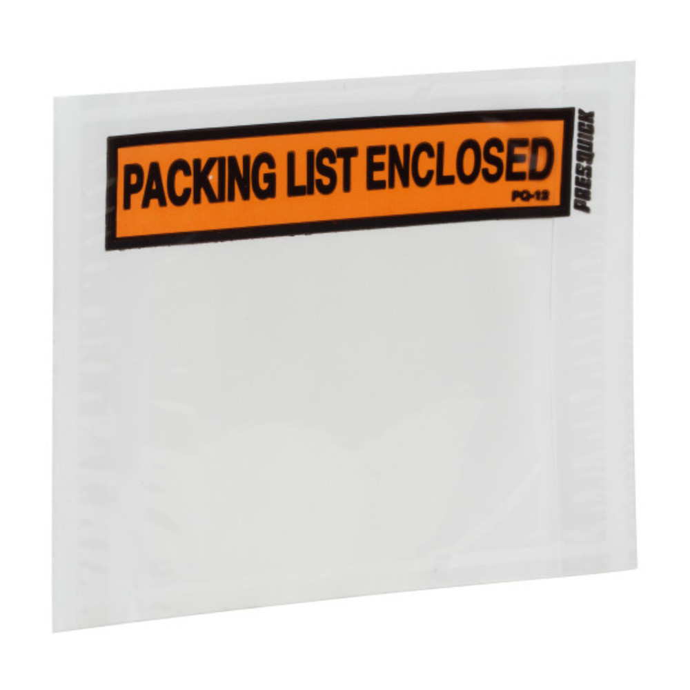 Duck Brand Security Packing List Envelopes: 4 in. width (Clear)
