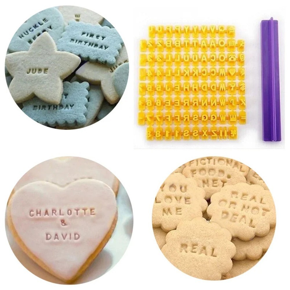 Plastic Alphabet Embossing Tool and Cookie Cutter for Home Baking Projects