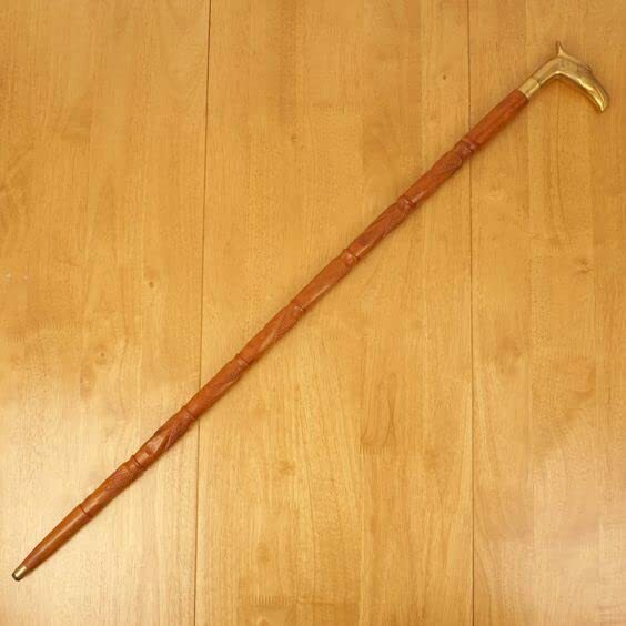 Nautical Solid Brass Handle Eagle Head Vintage Cane Shaft Walking Stick Canes