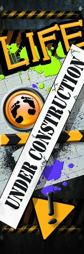 Bookmark Life Under Construction for all ages, write on back side