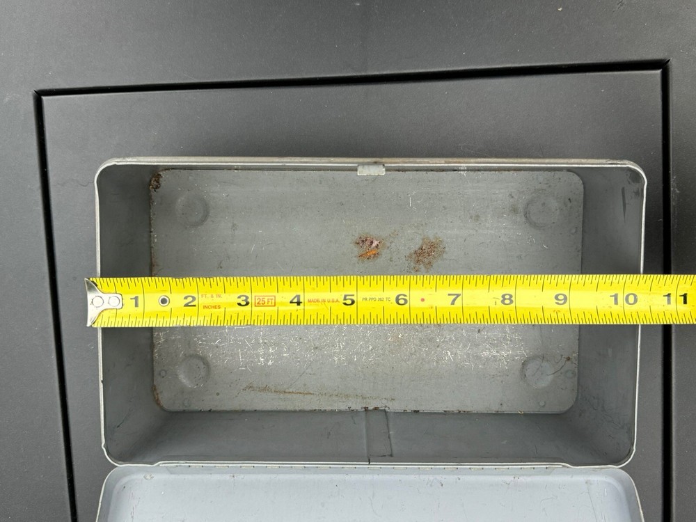 Vintage Steel Lock Box W/Key