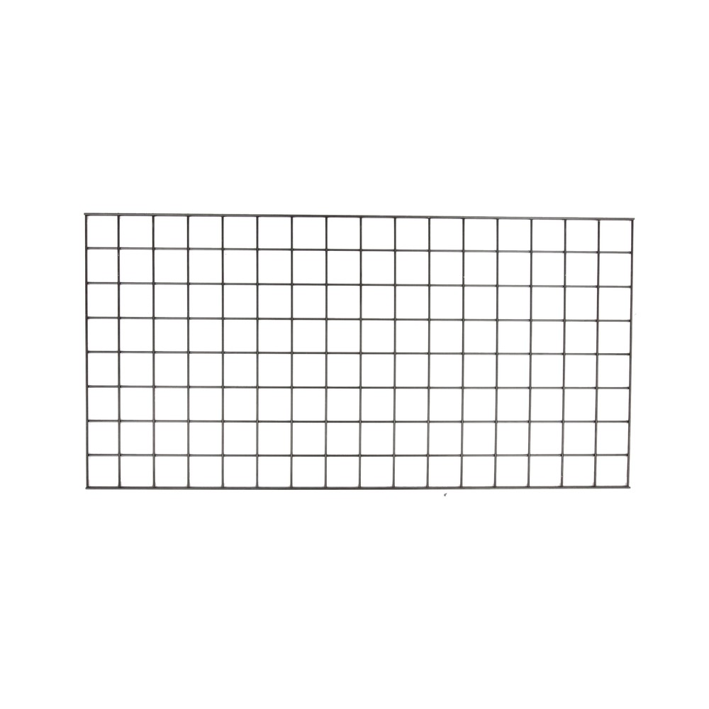 SSWBasics 2' x 4' Wire Grid Panel in Sleek Black - Sturdy Black Grid Wall