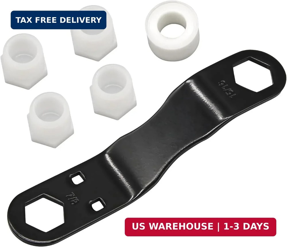 RV Water Heater Drain Plug Kit Include Wrench & 4 Pieces 1/2" NPT RV Heater Wate