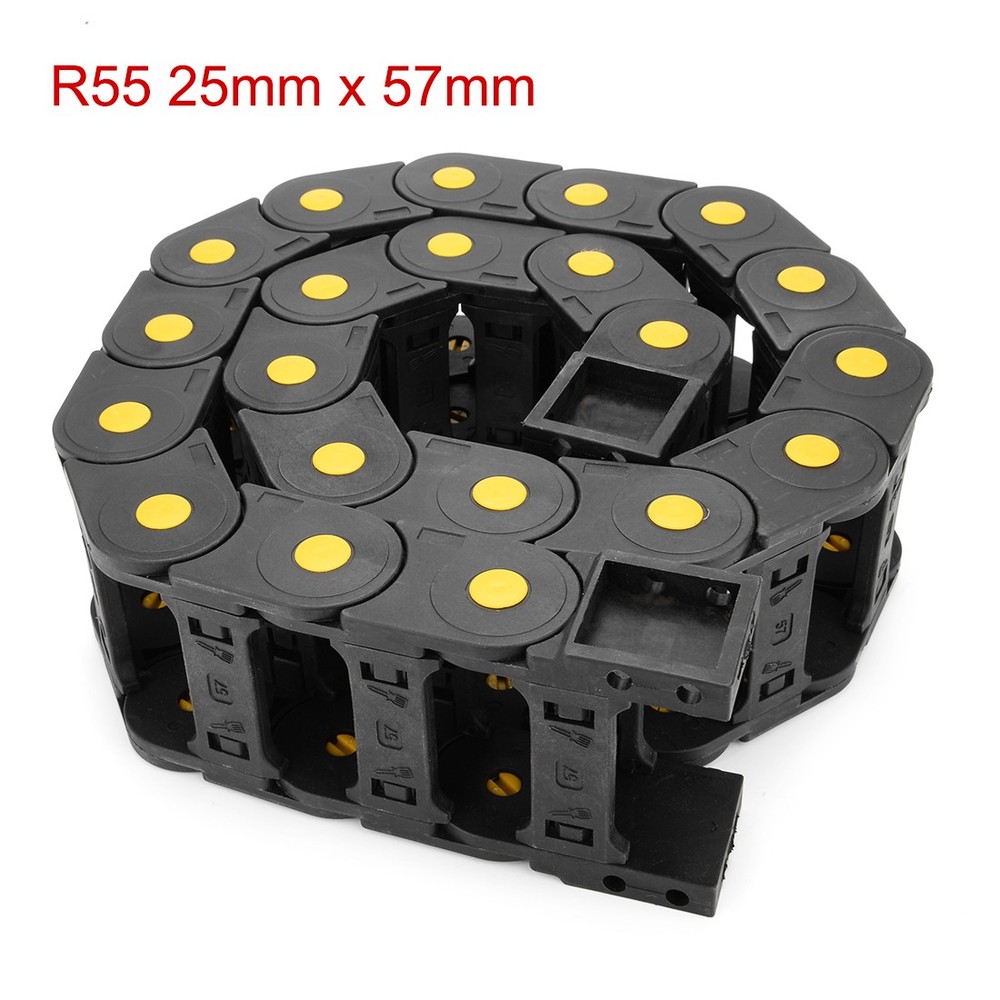 R55 25x57mm 1M Carrier Drag Chain for CNC Plastic Open Type Cable Wire