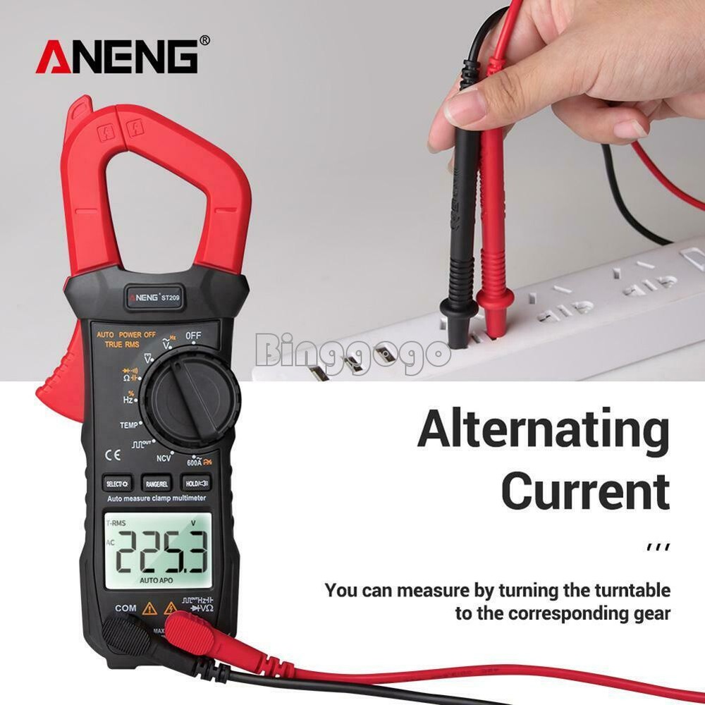 NEW ANENG ST209 Clamp Meter Digital Multimeter AC/DC Voltage LCD Current Tester