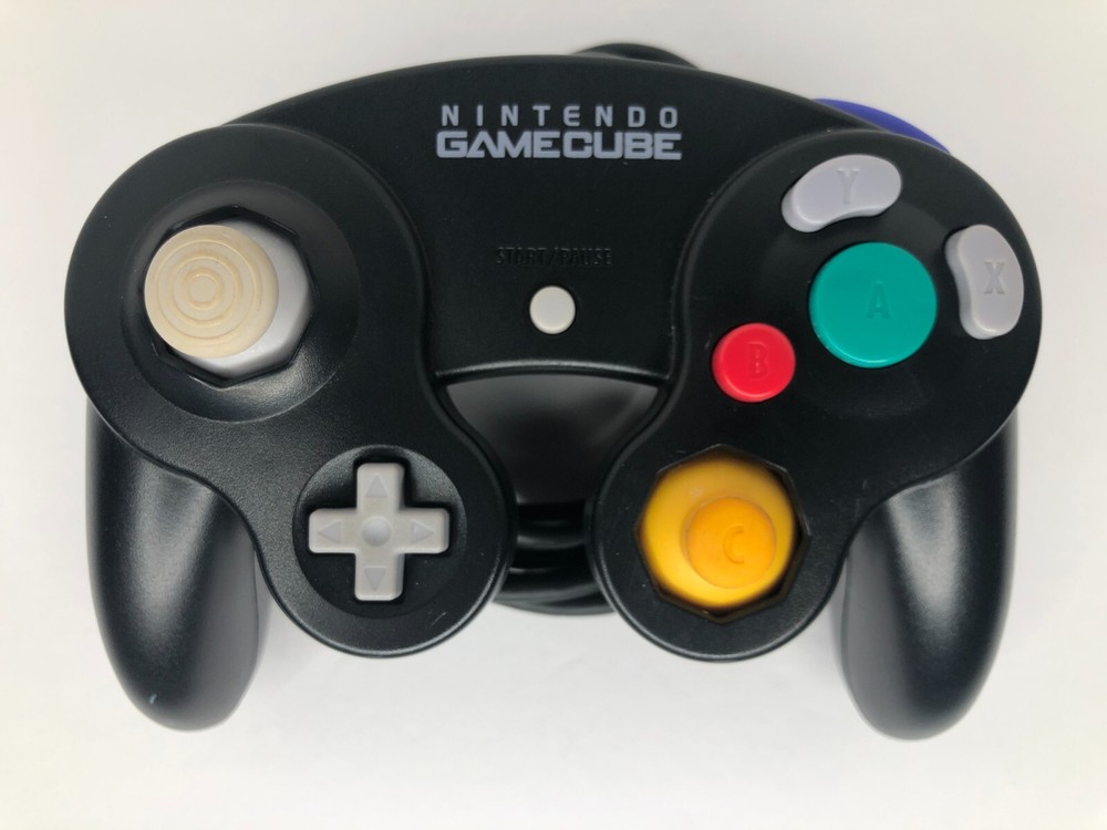 Official Nintendo GameCube Controller Jet Black (OEM T2 Tight Stick) *DOL-003