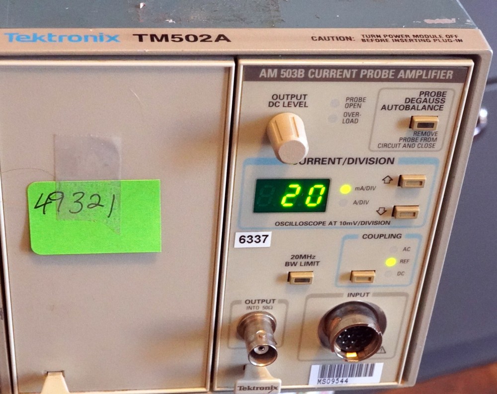 Tektronix, TM502A--AM503B Mainframe Power Module W/Current Probe Amplifier