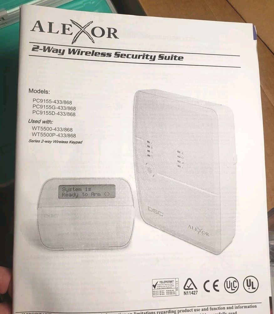 Alexor DCS Wireless Panel Kit 495-1CP01 Security System Complete NEW Sealed