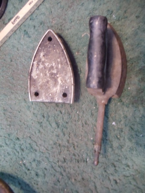 vintage Iron with Wood Handle