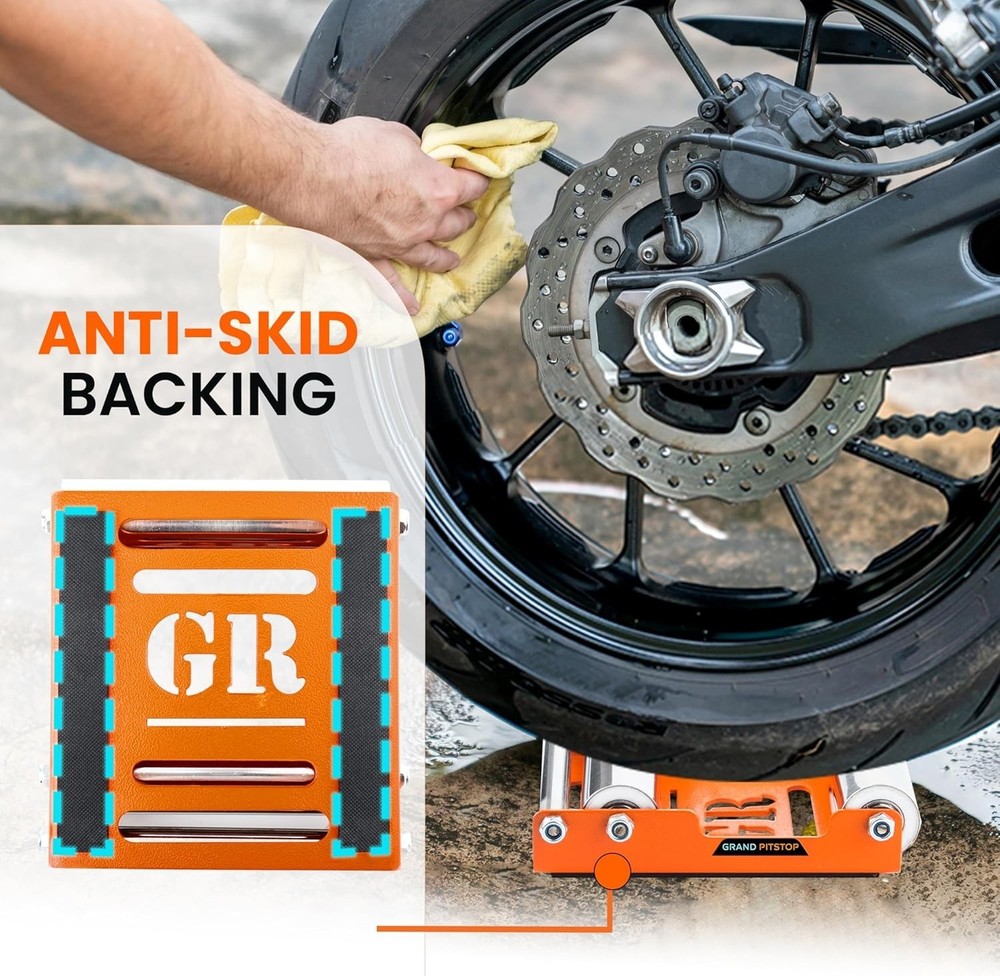 Grand Pitstop Motorcycle Wheel Cleaning Stand - Paddock Stand Replacement - Whee