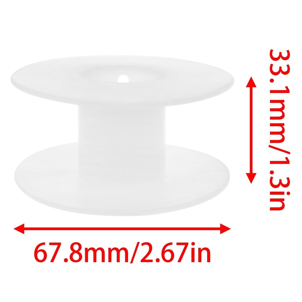 PIYANYO Plastic Empty Spool 34mm/1.88inch White Empty Thread Spools for Sewin...