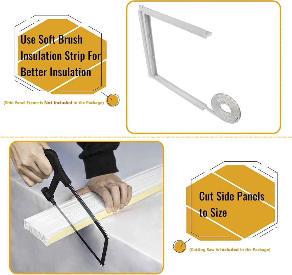 Window Ac Insulating Side Panel Kit Fits For Window Air Conditioner Units Replac