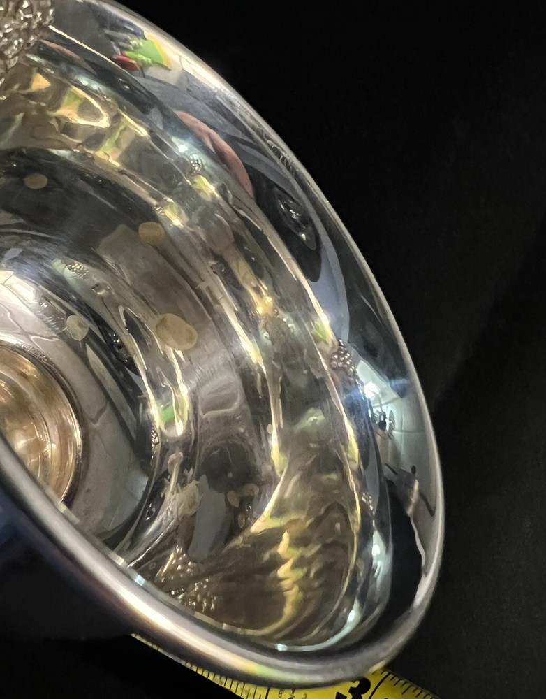 Silverplate Wine Funnel w/Grape Handle 6.5”