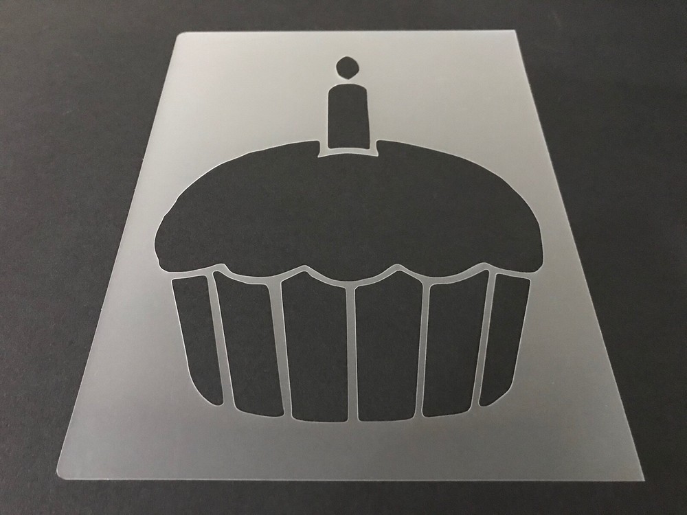 Cupcake #2 Stencil 10mm or 7mm Thick, Cupcakes, Cakes, Baking, Birthday