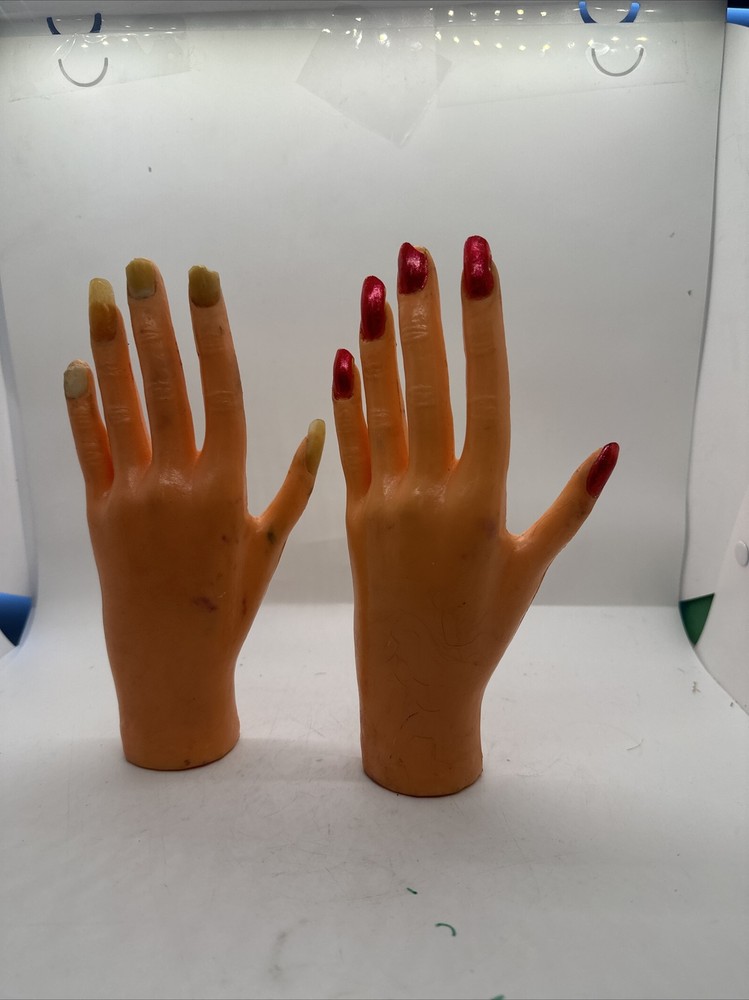 2 Nail Art Hand Soft Training Display Model Hands Manicure