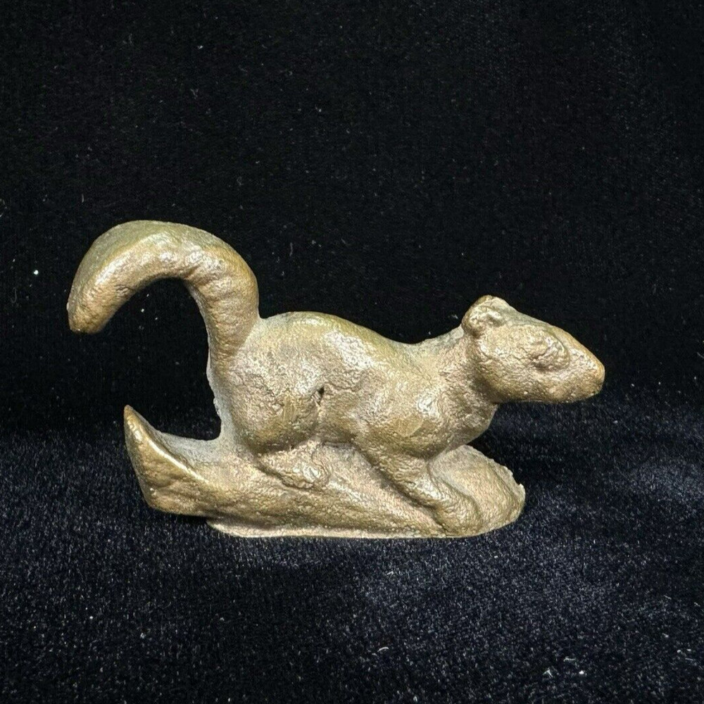 Vintage Brass SQUIRREL BOTTLE OPENER Figural JOHN WRIGHT? Solid Cast