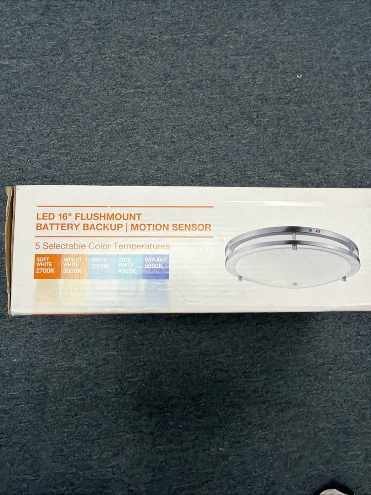 Ledvance Selectable LED Flush Mount with Motion Sensor Brushed Nickel 16" 62413