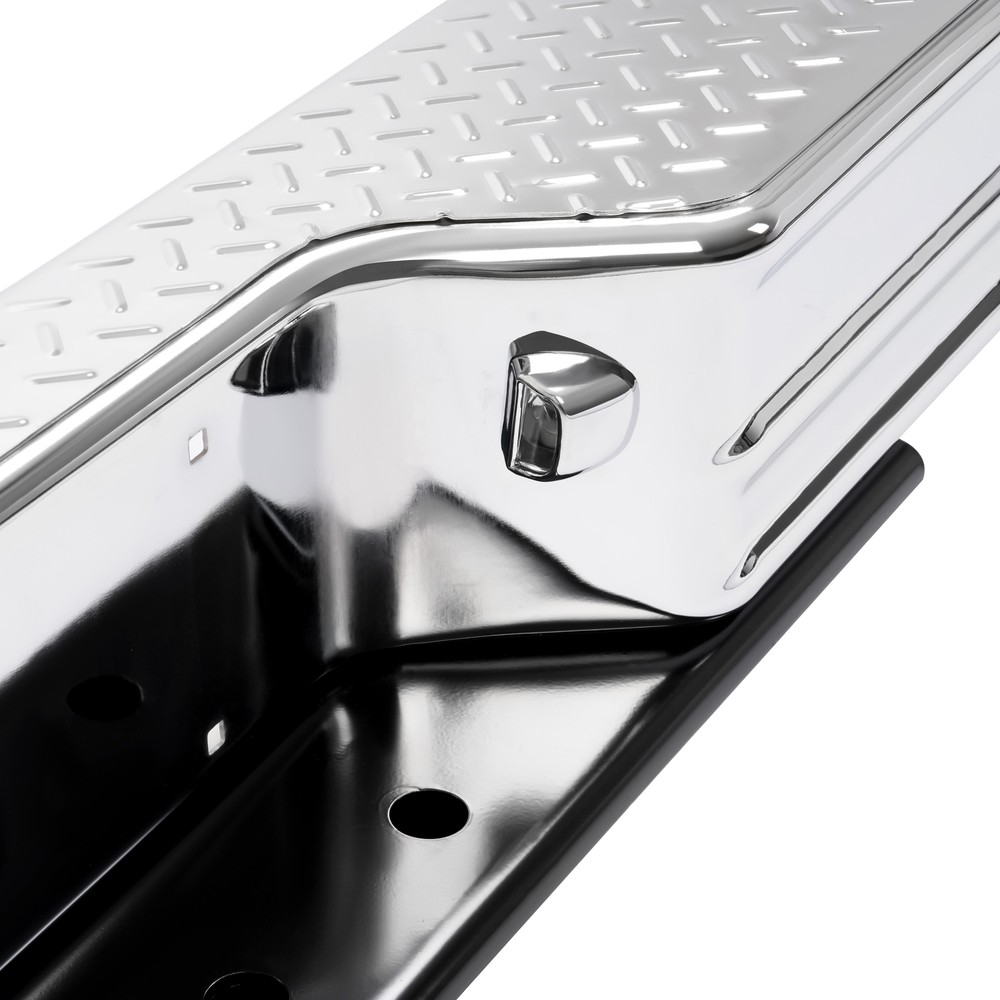 Chrome Steel Diamondstep Universal Rear Step Bumper Assembly For Silverado 1500