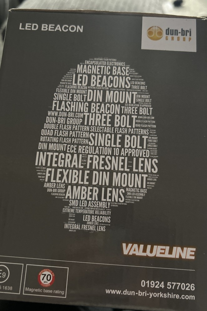 dun bri led beacon three bolt