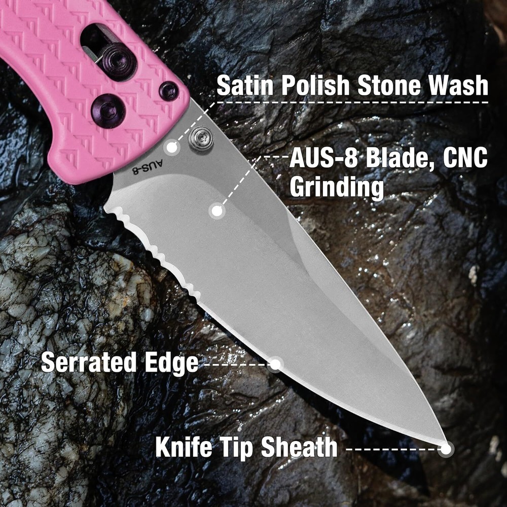 FLISSA 4.5" Folding Pocket Knife Multi-color Lightweight with Axis Lock