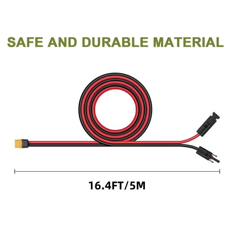 12AWG MC4 to XT60 Extension Charging Cable Solar Panel Extension Charging Cable
