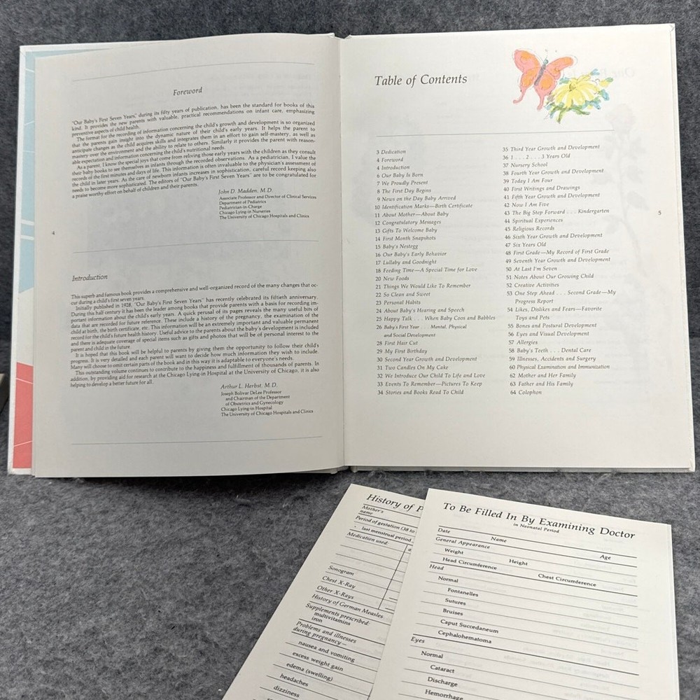 Vintage Our Baby's First Seven Years Milestone Memory Book