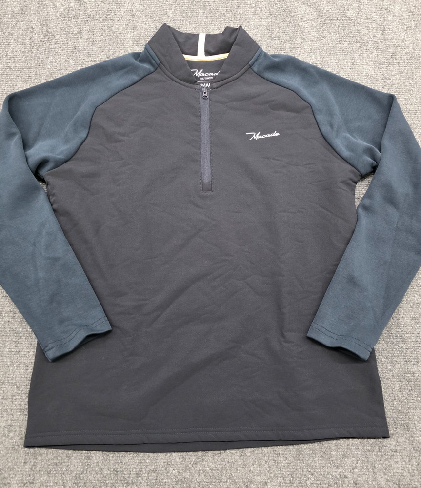 Macade Golf Navy Hybrid Shield TX Quarter Zip Pullover Jacket - S