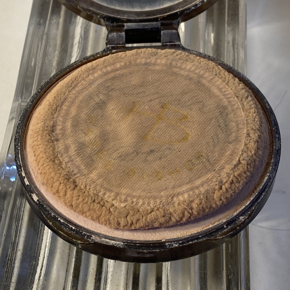 Vintage HAZEL BISHOP Pressed Powder Compact Makeup Mirror Natural Pink
