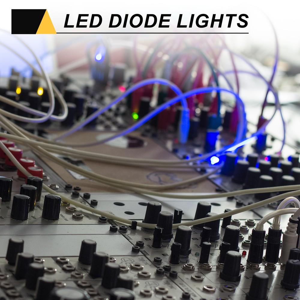 100pcs 5mm LED Diode Lights, Red Light DC 12V for Electronics Components