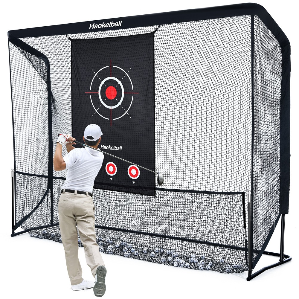 Golf Hitting Net 10ftx7.5ft Heavy Duty Golf Practice Net with Target Cloth Frame