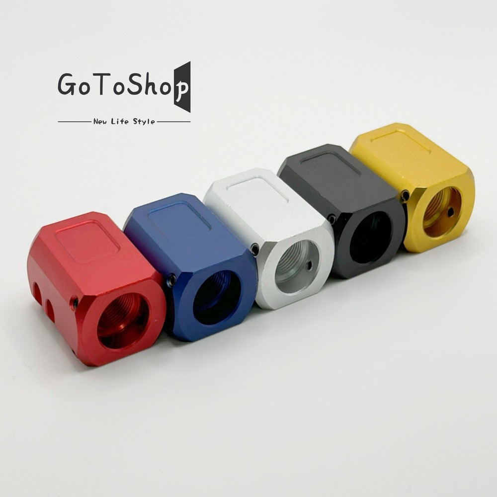 2 PACK Muzzle Brake Compensator 1/2''x28 TPI For 9mm 5 Color Option