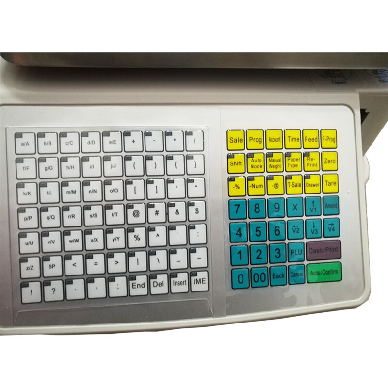 110V Digital Price Computing Scale Thermal Printer 15kg/33 lbs Four-window Pole