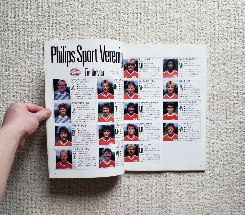 Toyota Cup 1988 (PSV Eindhoven vs. Nacional) Program