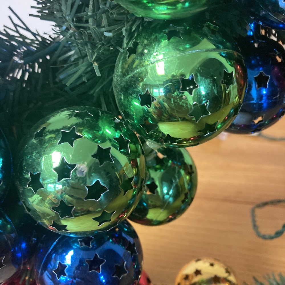 Disney Mickey Mouse Wreath with MultiColor ornaments used