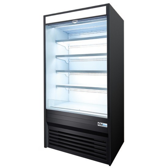 48" Open Air Cooler, Grab and Go Refrigerator, Solid Side