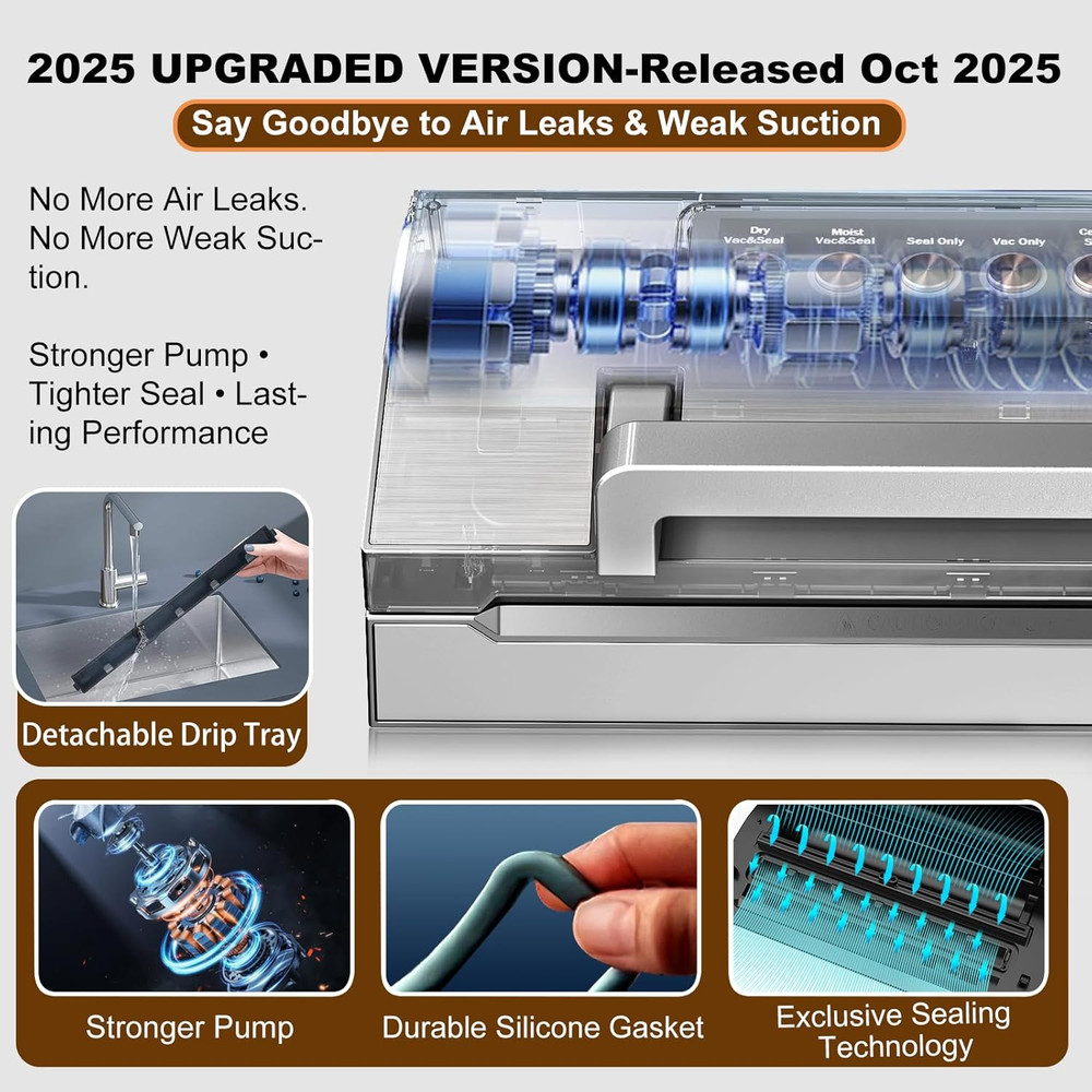 Precision Food Vacuum Sealer Machine, Fully Automatic Vacuum Sealing System, Co