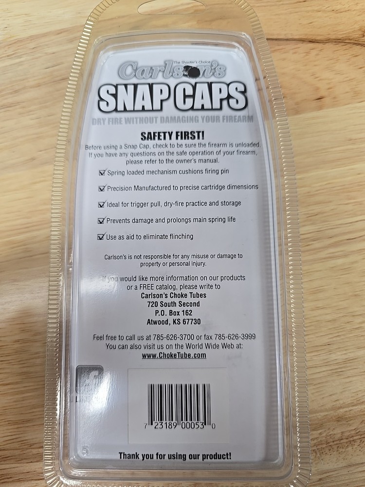 Carlson's Snap Caps .308 Caliber
