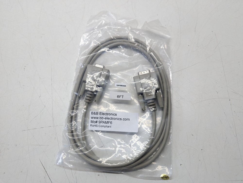 New: B&B Electronics 9PAMF6 D-Subminiature Cable 6 ft
