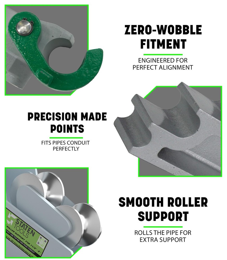 Staten Tools | 1/2-2" EMT Bender & Roller Shoe Group & Box | Greenlee 555C |