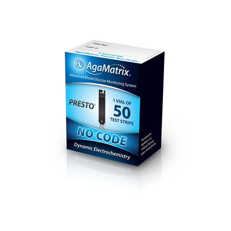 AgaMatrix WaveSense Presto Test Strips 50 With Meter