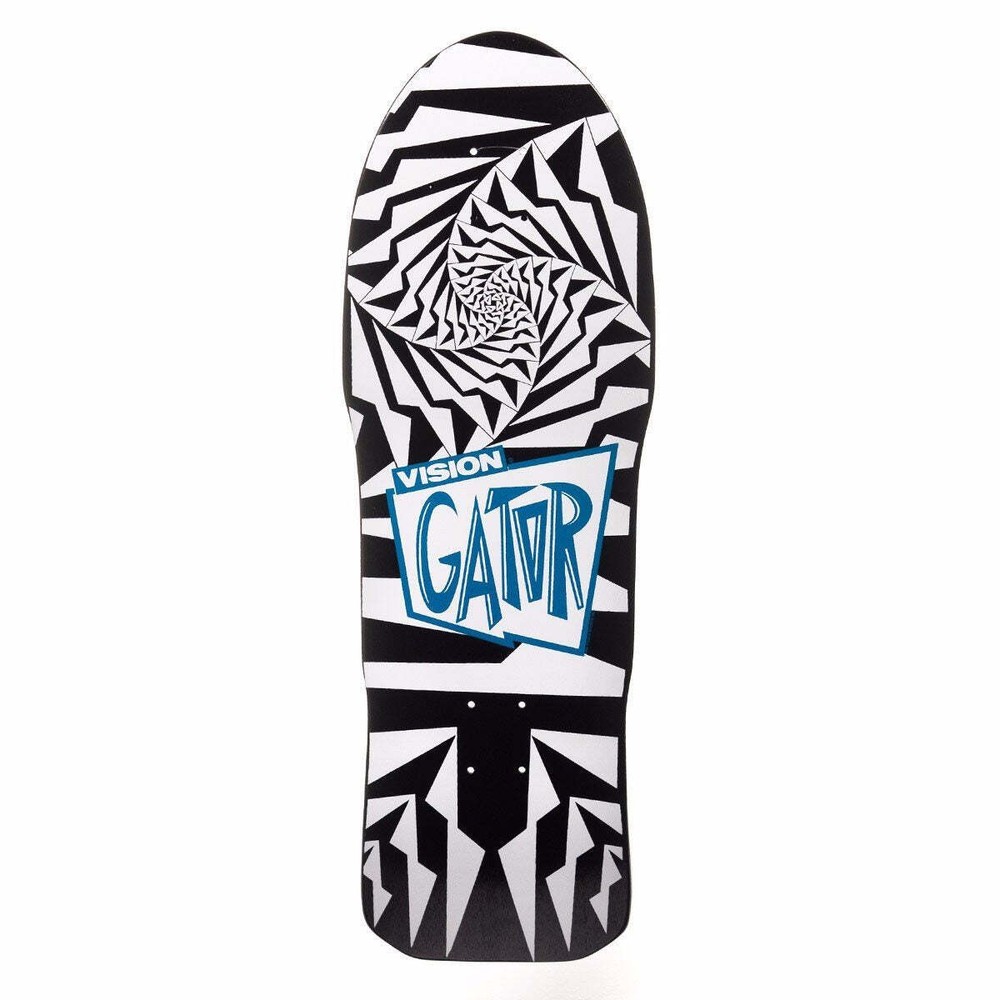 VISION GATOR II BLACK AND WHITE DECK - 10.25"x29.75"