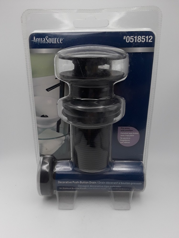 AQUA SOURCE #0518512 Decorative Push-Button Sink Drain 900010707X