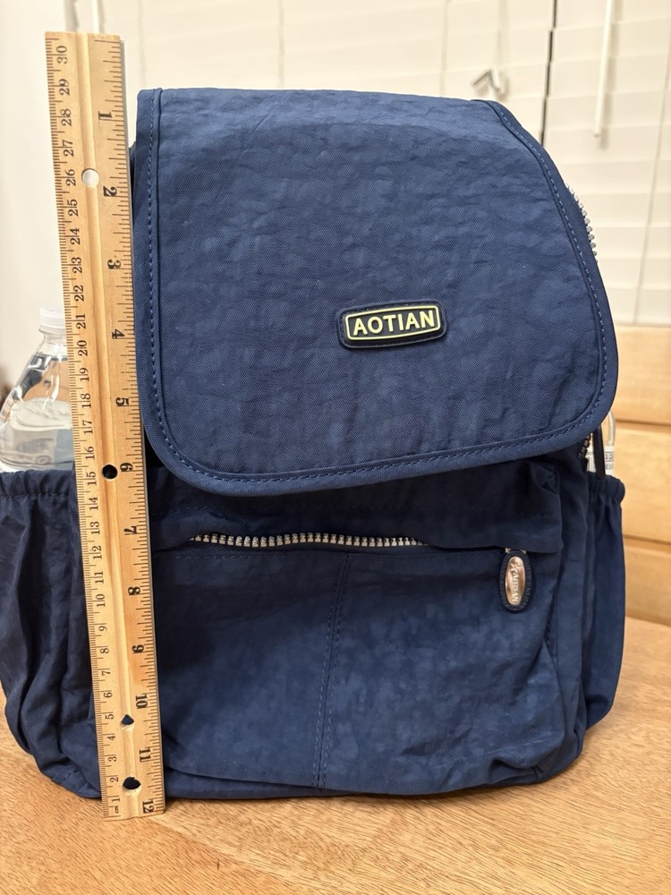 Aotian Medium Backpack Preowned, But Never Used, Gender Neutral, Navy Blue
