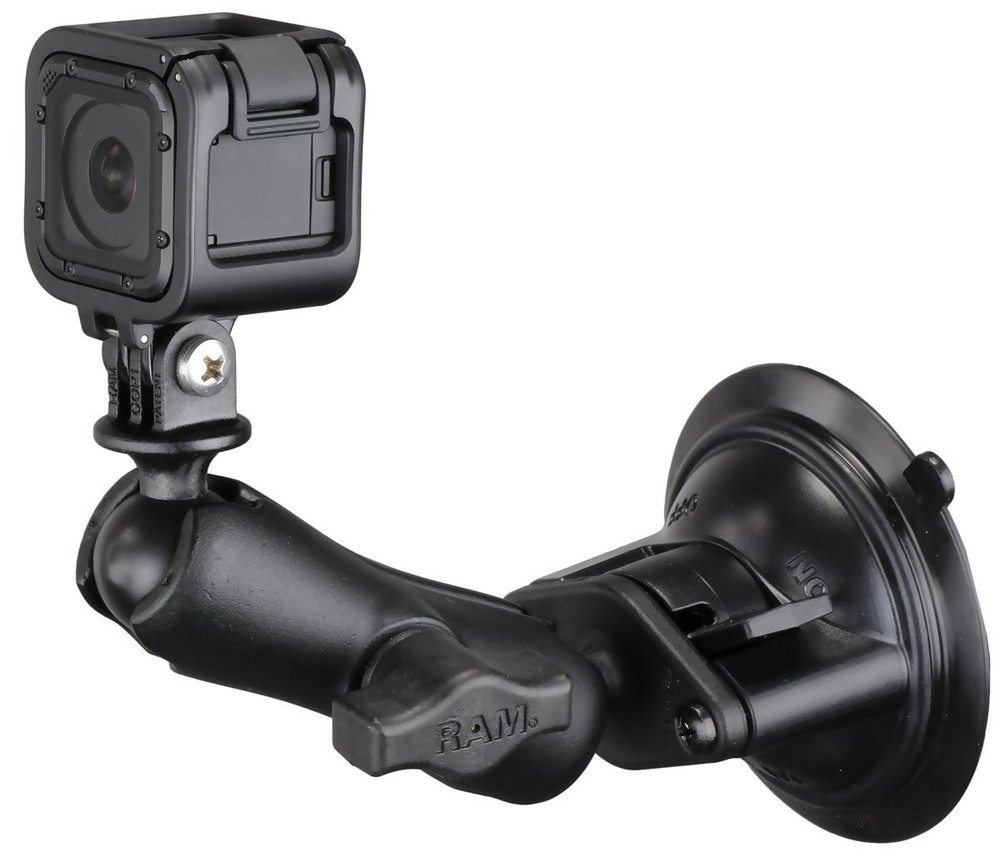 RAM Windshield Dash Suction Cup Mount with Custom GoPro Hero Adapter