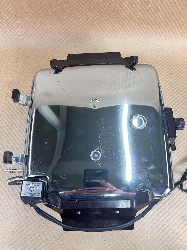 VINTAGE Toastmaster (259A) Chrome Waffle Maker / Griddle Combo [TESTED/WORKS]