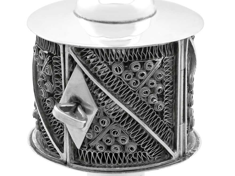 Antique German Silver Spice Tower Circa 1890