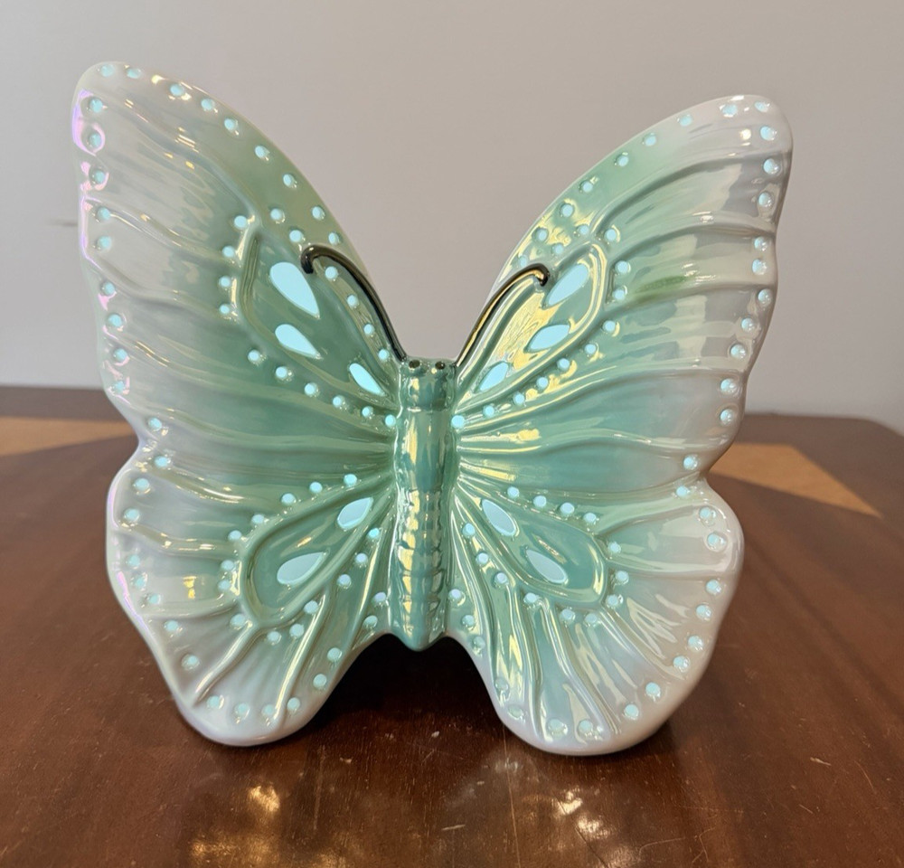 Pearlescent Ceramic Butterfly LED Night Light Color Changing Glow