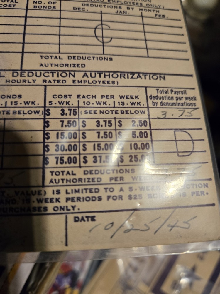 Ww2 War Bonds Rare